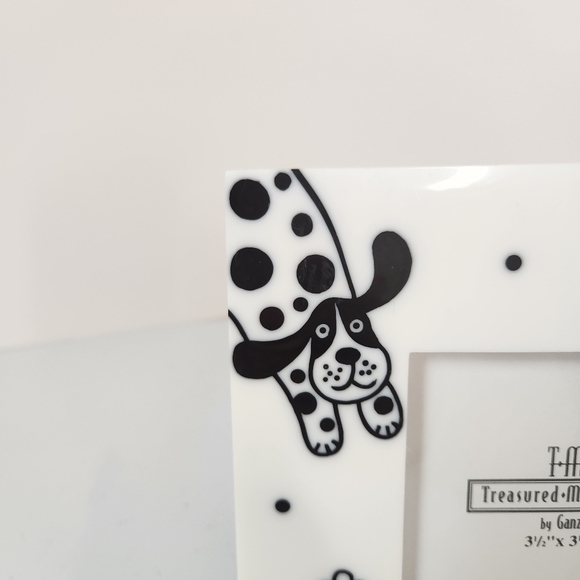 Ganz Treasured Memories Square 3.35" Photo Frame Pair Of 2 White Hound Dog Dogs - Picture 3 of 6